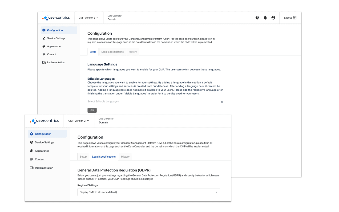 Configuration Language Settings | Usercentrics