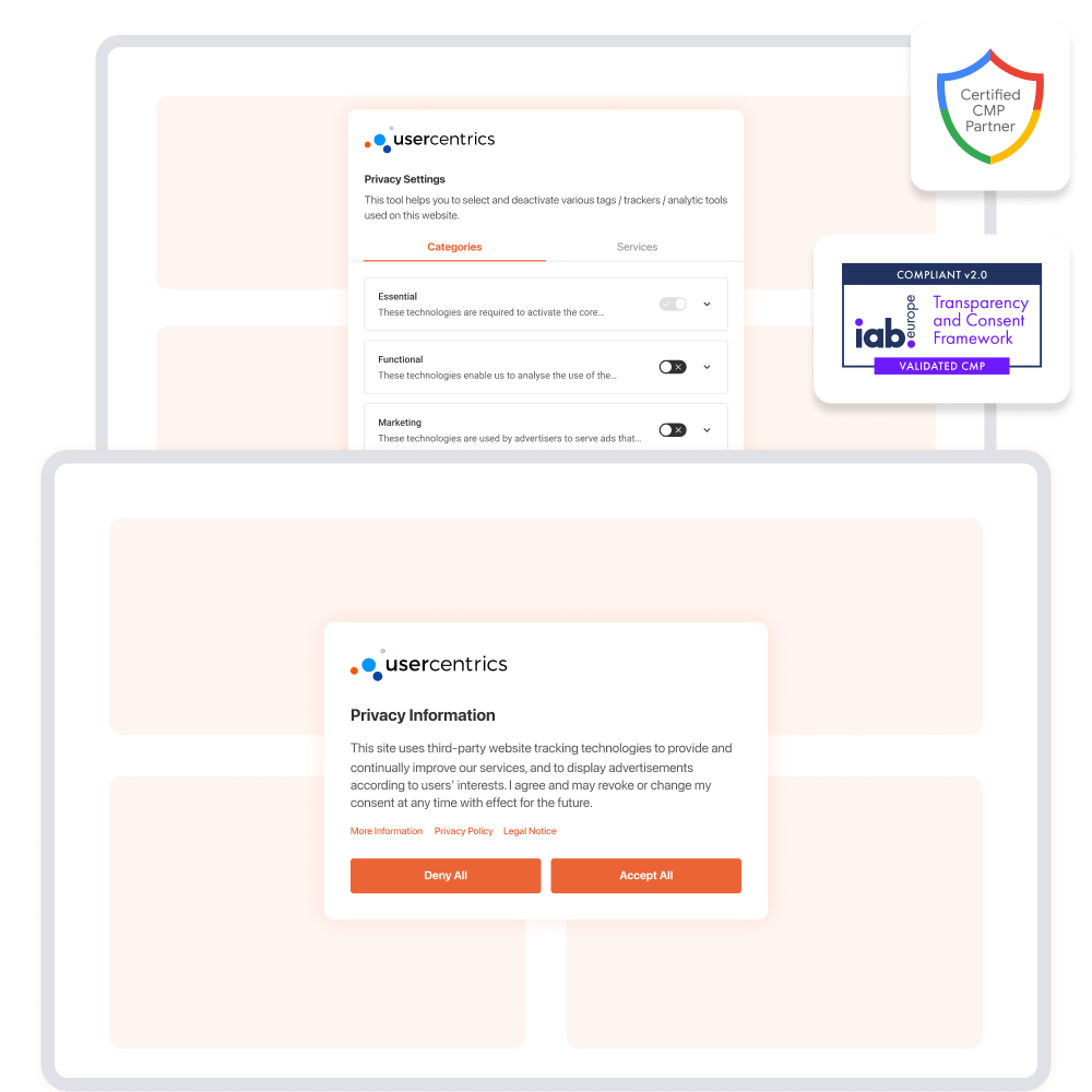 Gestão de consentimento para websites